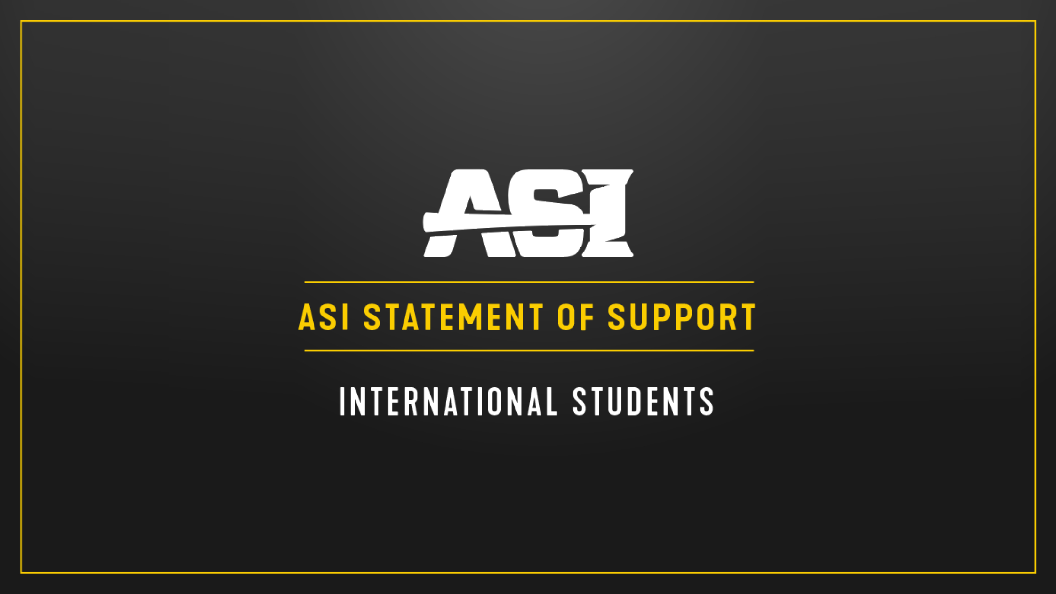 ASI Statement in Support header