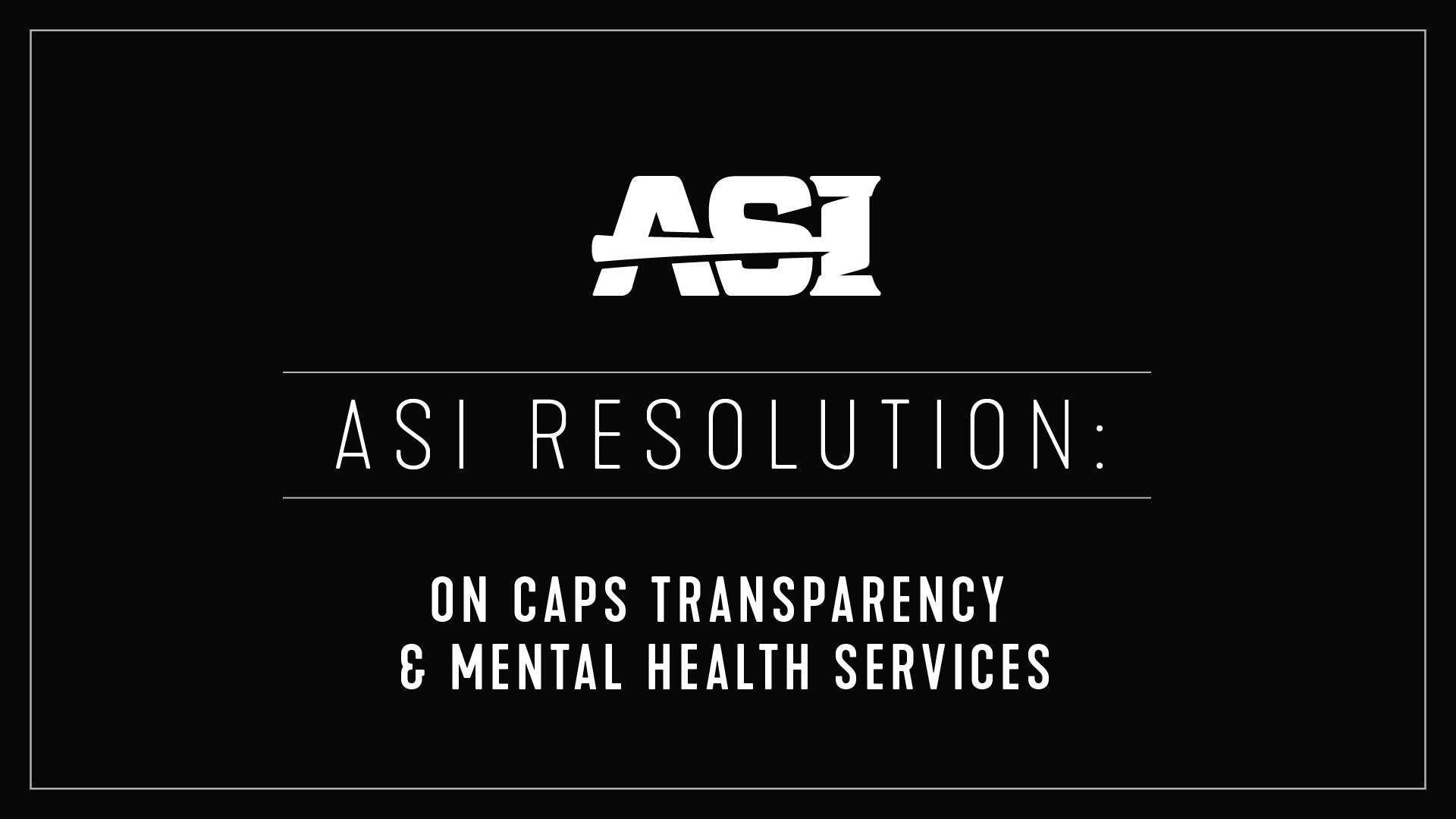 ASI Caps Resolution