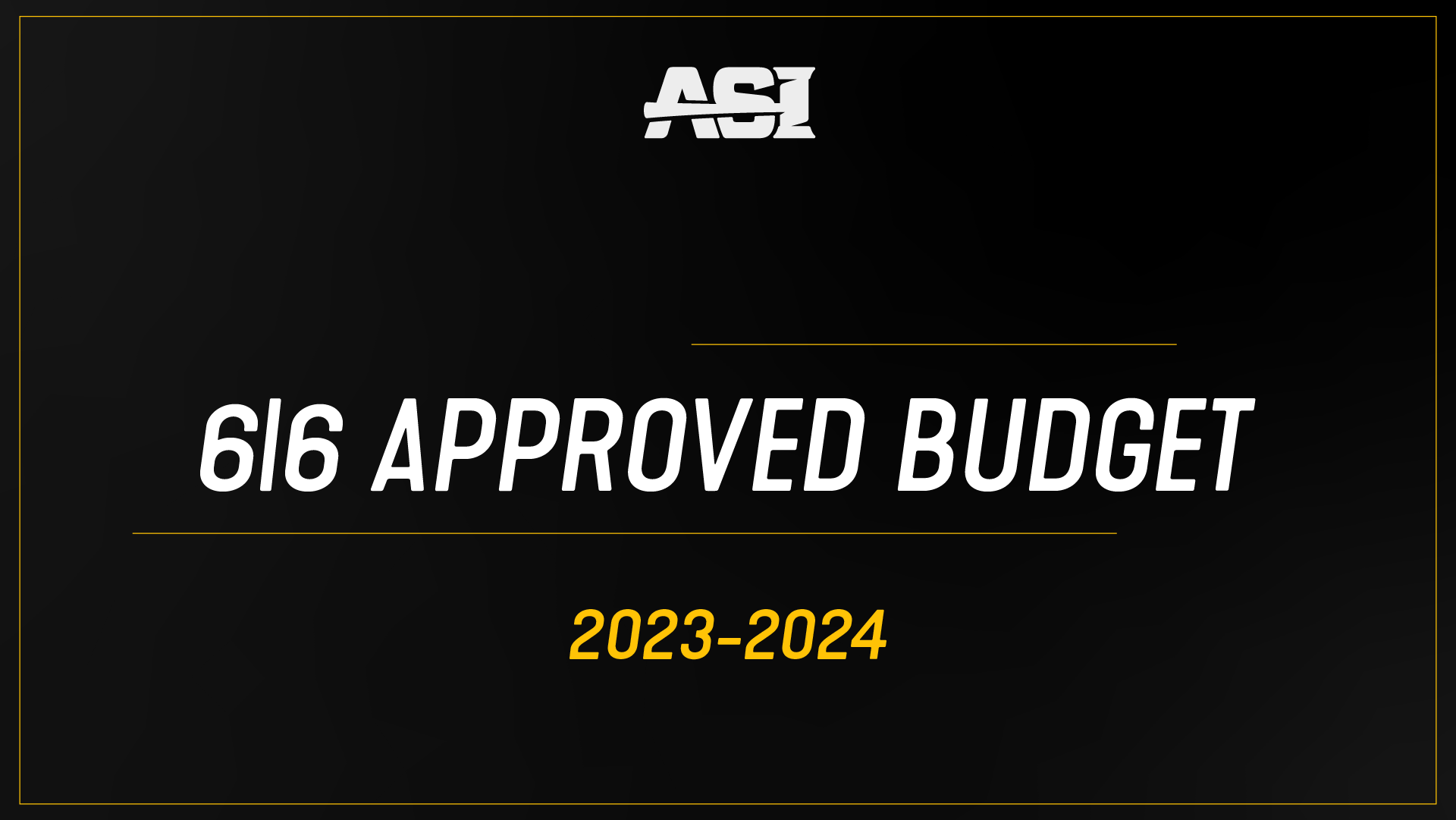 ASI Approved 6/6 Budget