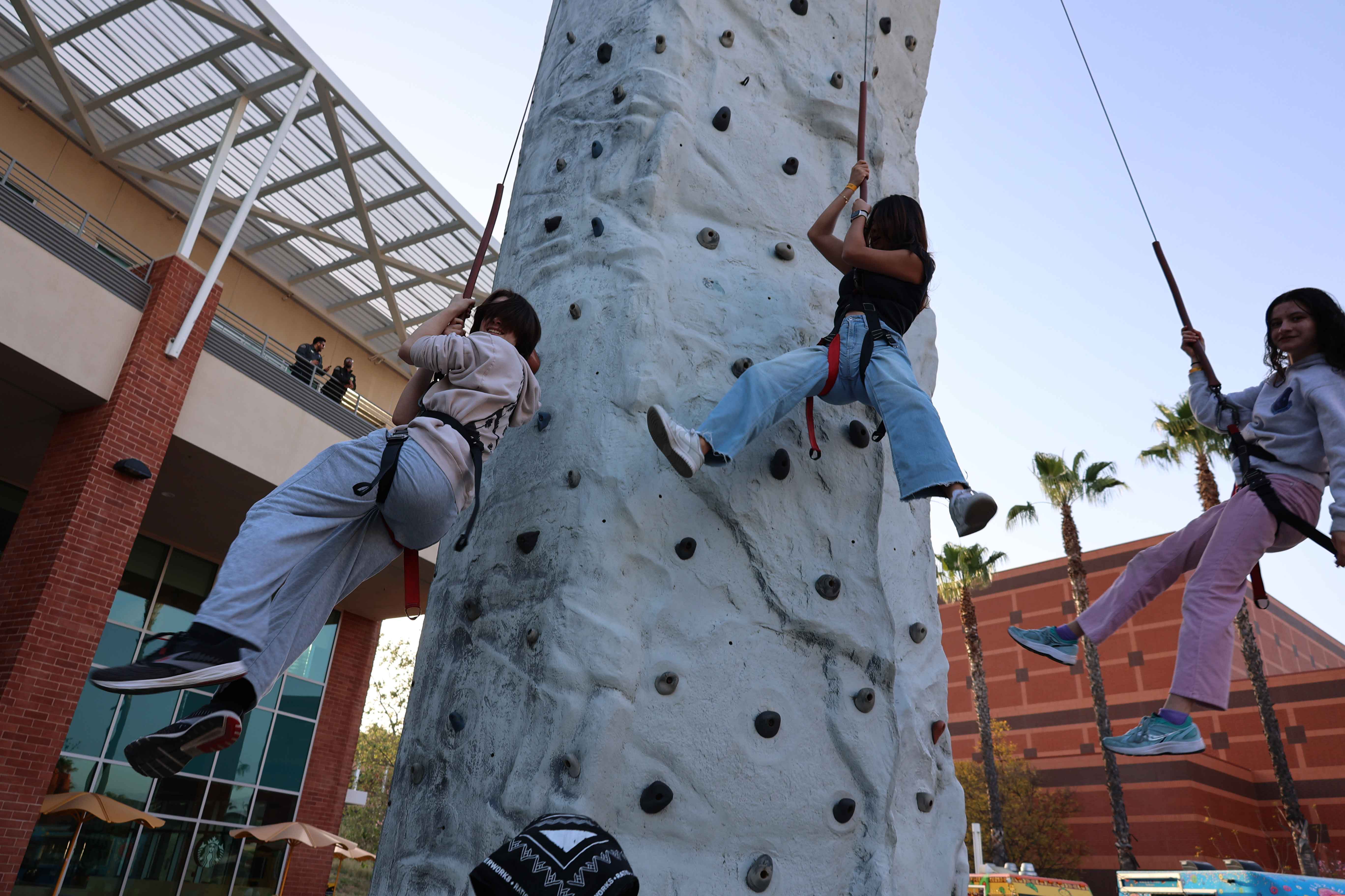 Students interacting during Eddie Fest event