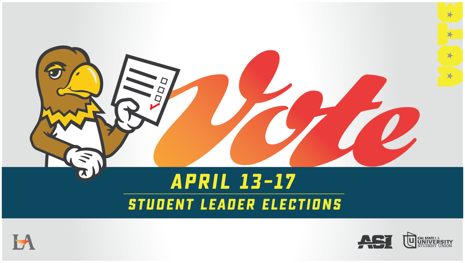 Election vote slider