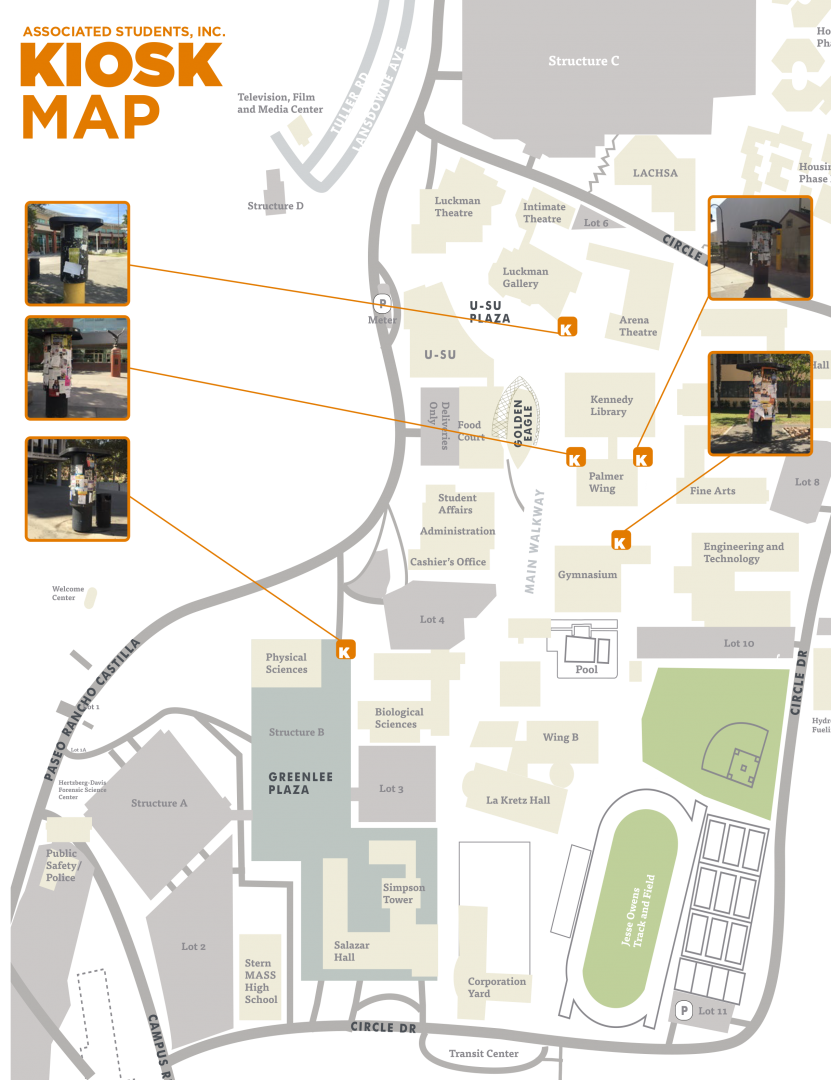 Cal State La Campus Map Kiosk Posting Requirements | Associated Students Inc. | Cal State La