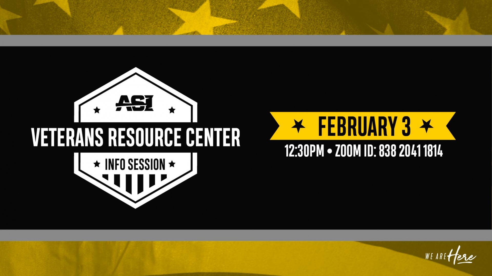 ASI and Veterans Resource Center Info Session