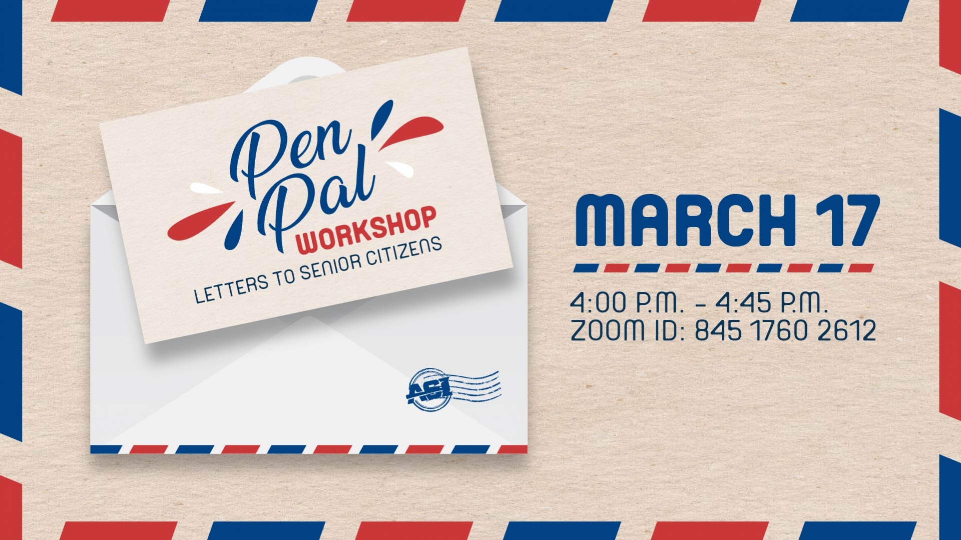 Pen Pal Workshop: Write Letters to Senior Citizens