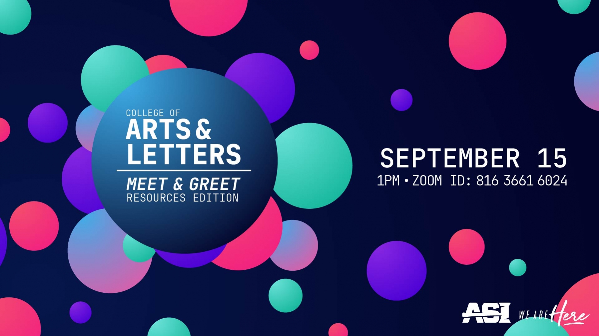 Arts and Letters Meet and Greet: Resources Edition