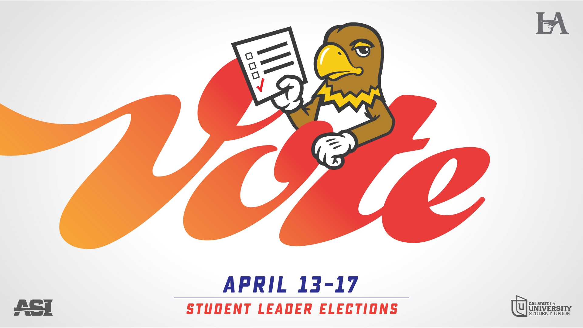 Student Leader Elections April 13 to 17